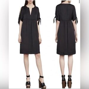 BCBG MAXAZRIA SIZE M Cold Shoulder Satin Shift Dress